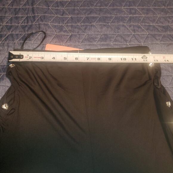 That's So Fetch Australia US Size 6 Wide Leg Side Cut out hearts black pants - Picture 9 of 12